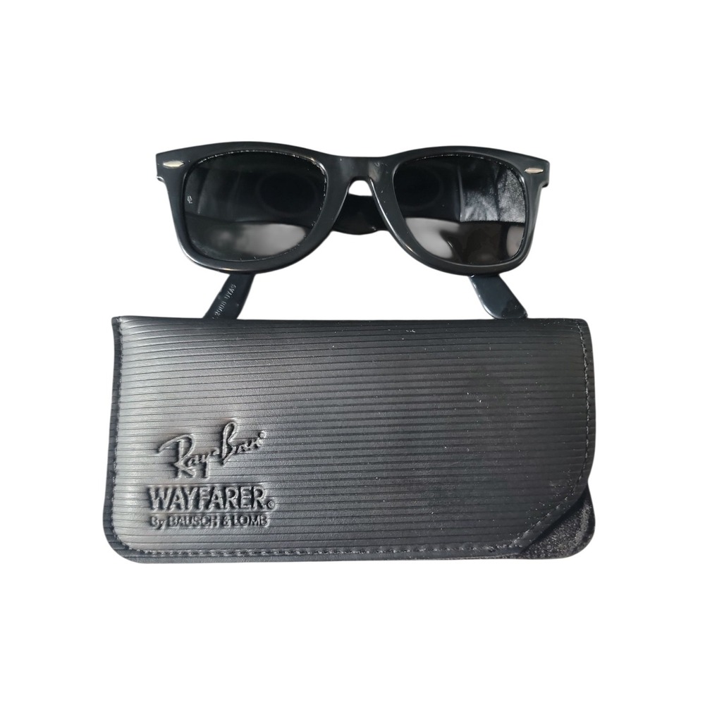Vintage Ray Ban Wayfarer B & L 5022 Black W/ Case  L2008 UYAS Risky Business